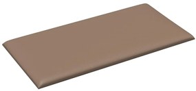 Painel parede 12pcs 60x30cm couro artificial 2,16 m² cappuccino