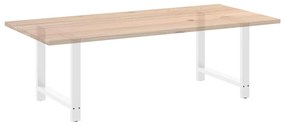 Pés para mesa de jantar , 2 peças, 100x (72-73) cm, branco, aço