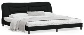 vidaXL Estrutura de cama sem colchão 200x200 cm tecido preto