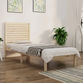 vidaXL Estrutura de cama solteiro 90x190 cm madeira maciça