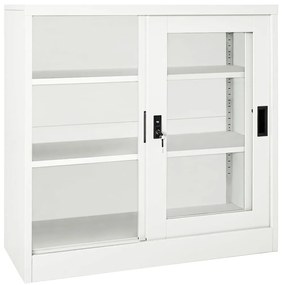 Armário com porta deslizante aço 90x40x90 cm branco