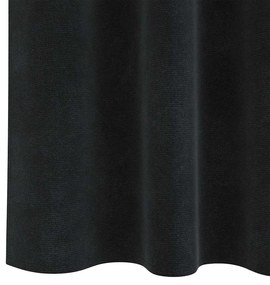 Cortinas Blackout com Faixa Superior 2 pcs Veludo Preto