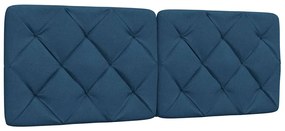 Cama com colchão 140x200 cm tecido azul