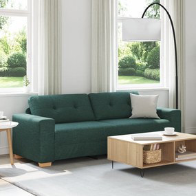 Sofá de 3 lugares vidaXL Verde Escuro 180 cm em Tecido