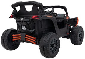 Buggy elétrico para Crianças ATV CAN-AM Maverick 24V 4x4 Rodas Espuma EVA, Assentos couro ecológico Laranja