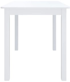 Mesa de jantar 114x71x75cm madeira de seringueira maciça branco