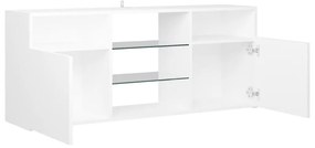 Móvel de TV Maze com Luzes LED de 120cm - Branco - Design Moderno