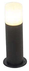 Candeeiro de pé de exterior preto com cúpula opala branca 30 cm IP44 - Odense Moderno