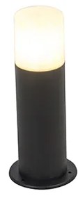 Candeeiro de pé preto abajur branco 30cm IP44 - ODENSE Moderno