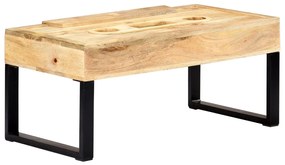 Mesa de centro estilo cassete 100x52x45 cm mangueira maciça