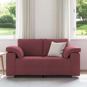 Sofá Loveseat vidaXL Vermelho Vinho 120 cm em Tecido