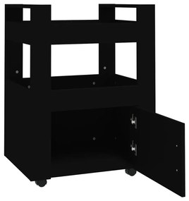 Carrinho de cozinha 60x45x80 cm derivados de madeira preto