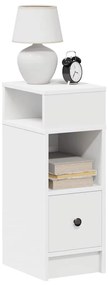 Mesas de cabeceira 2 pcs com gaveta 25x31x66 cm branco