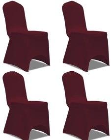 Capa extensível para cadeira 4 pcs bordô