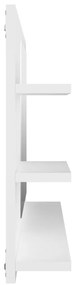 Espelho de casa de banho 90x10,5x45 cm contraplacado branco