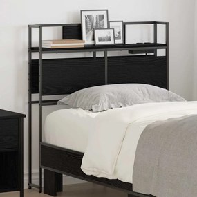 vidaXL Cabeceira de armazenamento com cabeceira Carvalho preto 80 cm