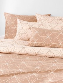 Capa de edredão reversível em algodão com padrão geométrico Ilda