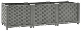 vidaXL Canteiro elevado 120x40x38 cm polipropileno