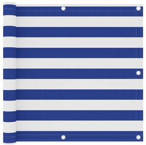 Tela de varanda 90x600 cm tecido Oxford branco e azul