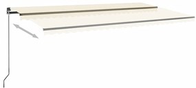 Toldo automático com LED e sensor de vento 600x350 cm creme