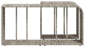 Prateleiras de arrumação 2 pcs vime PE cinzento-claro
