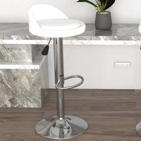 vidaXL Banco de bar couro artificial branco