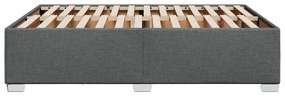 Estrutura de cama sem colchão 140x190 cm tecido cinzento-escuro