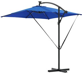 Guarda-sol de Bananeira Cantilever Azul 249 x 249 x 250 cm
