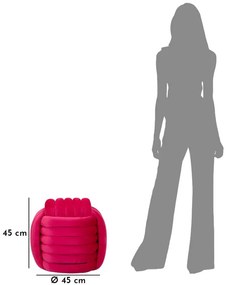 BANCO PUFE SOFTY 45X45X45 CM FUXIA