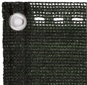 Tela de varanda 90x300 cm PEAD verde-escuro
