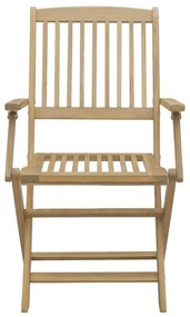 Conjunto de jantar p/ jardim 5 pcs madeira de acácia maciça