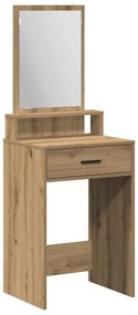 Mesa de Maquiagem vidaXL com Gavetas em Carvalho Artisan 50x41x140 cm