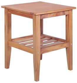 vidaXL Mesa de centro quadrada 40x40x50 cm teca maciça