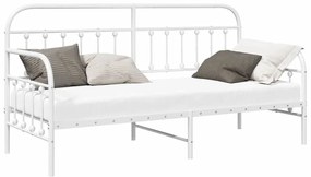 Estrutura de Cama Dia vidaXL Branca 80x200 cm Aço