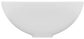 Lavatório WC luxuoso redondo 32,5x14cm cerâmica branco mate