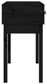 Mesa consola 76,5x40x75 cm madeira de pinho maciça preto