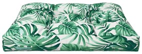 Almofadão para sofá de paletes 70x70x12 cm padrão folhas