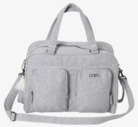 Saco muda-fraldas com vários bolsos, Family cinzento medio mesclado