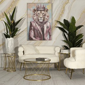 CONJUNTO DE 4 MESAS NOAH DOURADO Ø 70X45-47X54,5-36x50-28x45 CM