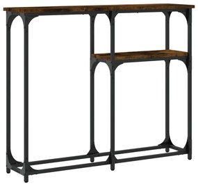 Mesa consola 90x22,5x75 cm derivados de madeira carvalho fumado