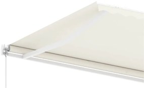 Toldo retrátil manual independente 600x300 cm cor creme
