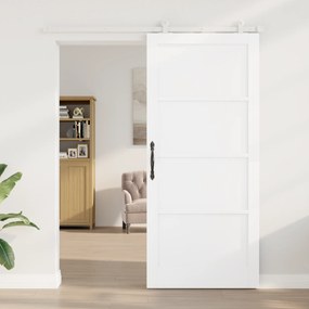 Porta de Correr vidaXL com Conjunto de Ferragens 'ORKDAL'Branca de Mad