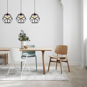 Chandelier Degirmen – Preto e Bronze – 96 x 26 cm