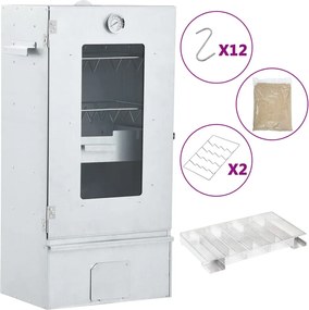 vidaXL Defumador p/ churrasqueira c/ gerador fumo frio aço galvanizado