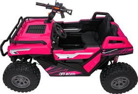 Buggy elétrico para Crianças 3 a 9 anos 24V, 2 lugares Rodas de espuma EVA, PROSPECTOR 4x4 STRONG Rosa