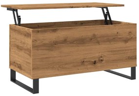 Mesa centro 90x44,5x45 cm derivados madeira carvalho artisiano