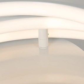 Candeeiro de tecto moderno branco com LED e dimmer Rondas Moderno