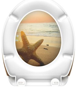 SCHÜTTE Assento de sanita c/ fecho suave SEA STAR duroplast estampado