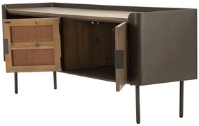 ARMÁRIO DE TV TORONTO 150X42X58 CM CINZENTO E CASTANHO