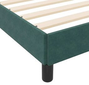 Cama box spring com colchão Verde Escuro 120 x 190 cm Veludo